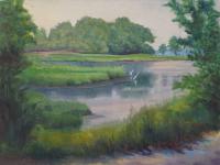 The Banks of Black's Creek Egrets 